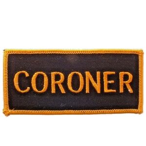 Black and Orange Coroner Patch
